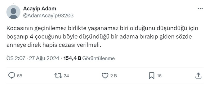 Türkiyede bir erkekle birlikte olmak can güvenliğini riske atmak mıdır? Koynumuza celladımızı mı alıyoruz?