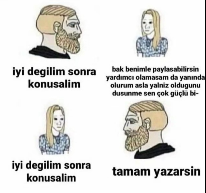 Erkeklerin cogunlugunun boyle olmasi hakkinda ne dusunuyorsunuz?