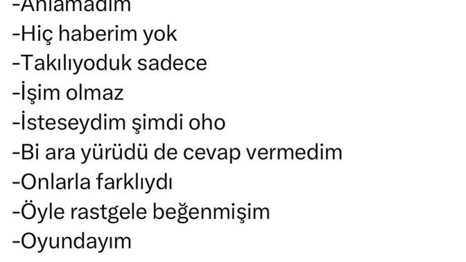 En sevdiğiniz erkek yalanı ne?