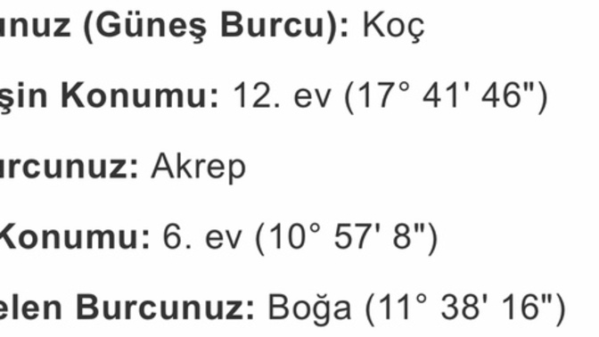 Burçlardan anlayan yardımm?