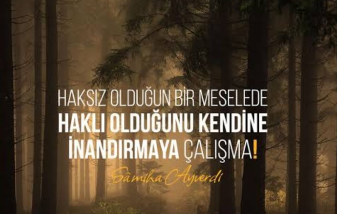 Haksız olduğun konuda kendini haklı çıkardığın oldu mu?