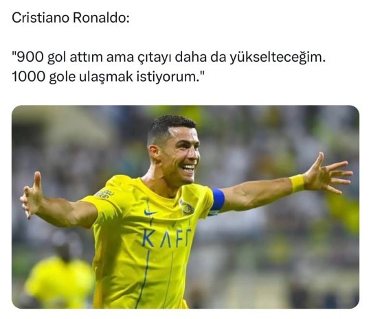 Bugüne kadar 900 tane gol atan Ronaldo sizce 1000 gol atabilir mi?
