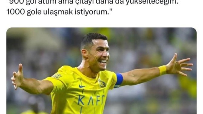Bugüne kadar 900 tane gol atan Ronaldo sizce 1000 gol atabilir mi?