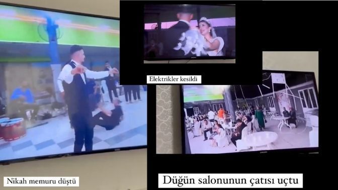 Bir çiftin düğününde; elektrikler kesildi, nikah masası kırıldı, salonun çatısı uçtu. Evren bir mesaj vermeye çalışmış olabilir mi?