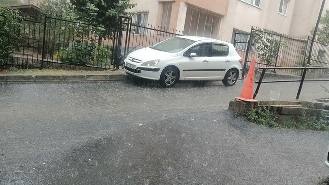 İstanbul da ani bastıran sağnak su badkınlarına neden oluyor sizin orada hava nasıl?