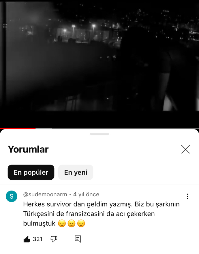 En sevdiğiniz şarkı altı yorumu hangisi?