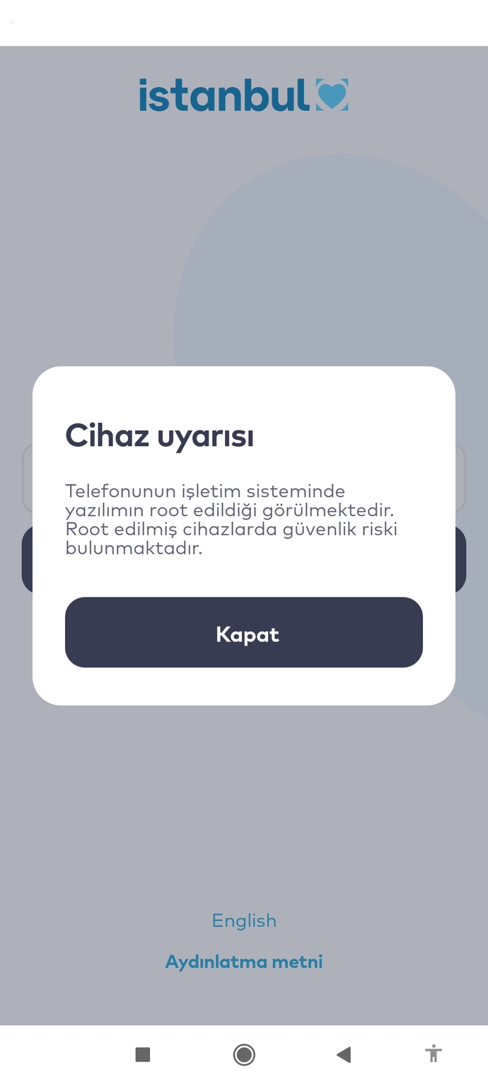 İstanbul kart uygulamasına giremiyorum?