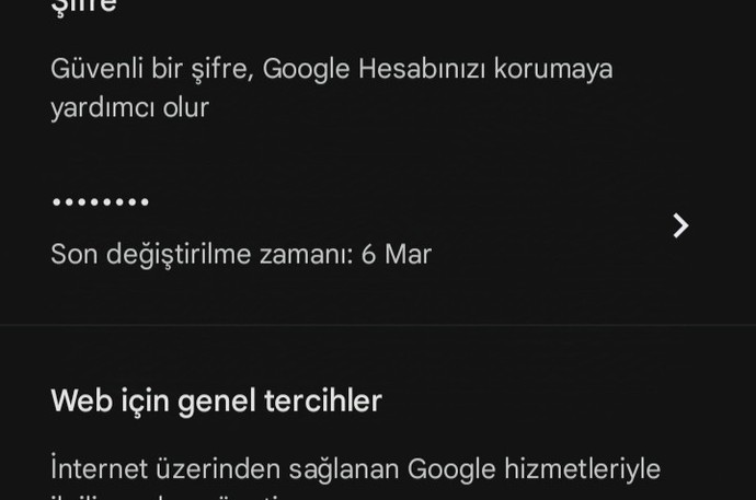 Gmail hesabima koydugum sifreyi nasil gorebilirim?