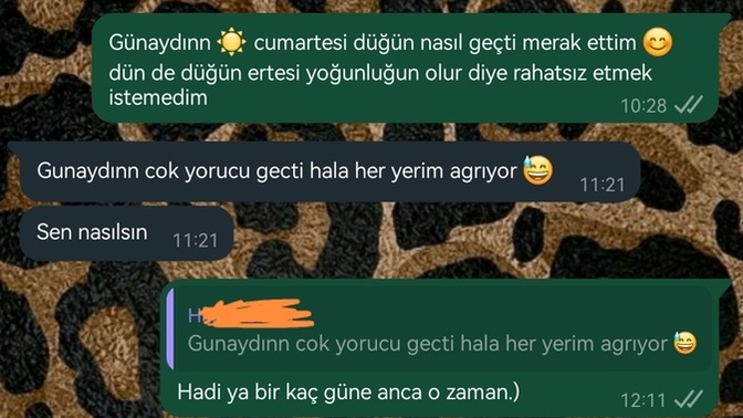Arkadaşlar sizce bu konuşmada sıkıntılı bir durum var mı? sanki flört edemiyoruz gibi geliyor bu konuşma böyle biter gibi sizce?