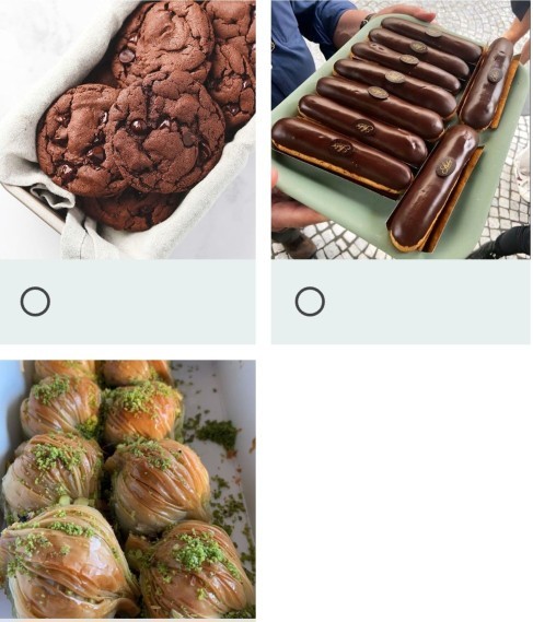 Görseldeki tatlılardan hangisini tercih edersiniz?
