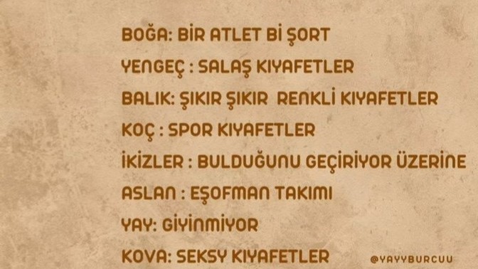 Burçlar evde nasıl giyiniyor?