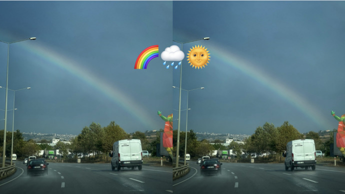 Samsunda gökkuşağı görüntülendi. En son ne zaman gökkuşağı gördünüz?