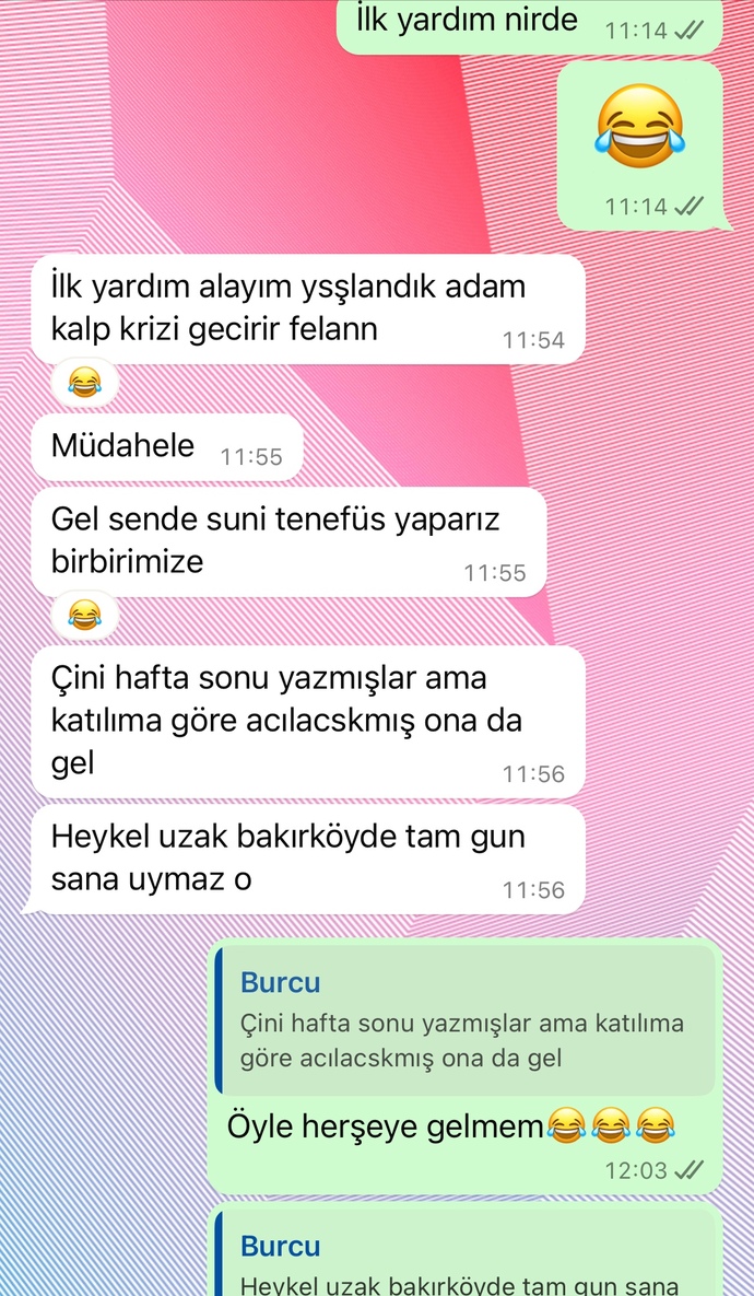 Kız sohbetlerini okuyan bir erkek ne der? Biz masumuz der mi?😅?