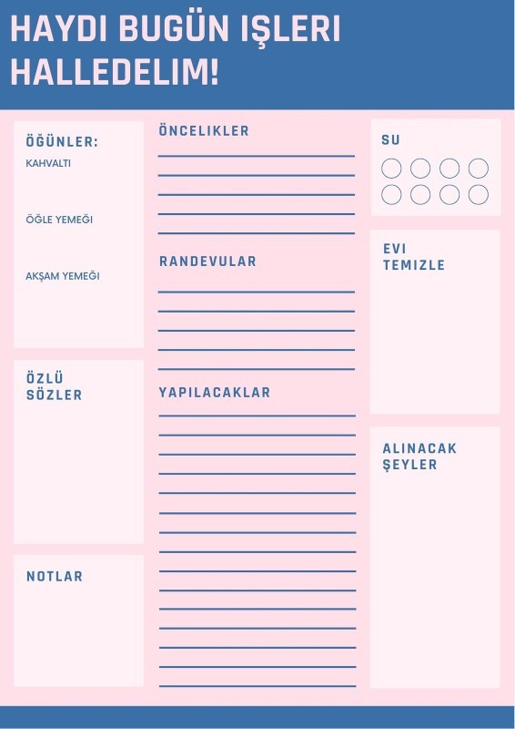 Günlük yapılacak şeyleri not edeceğim bir uygulama öneriniz var mı?