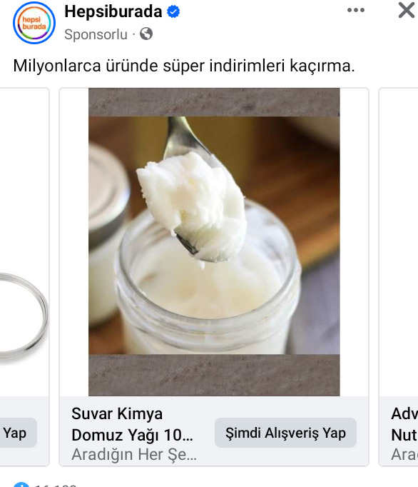 Hepsi burada da domuz yağı satılıyor, bunların satışı ülkemizde yasak değil mi?