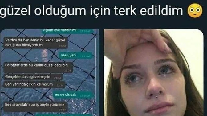 Çok güzel diye sevgilisinden ayrılmak ister mi?