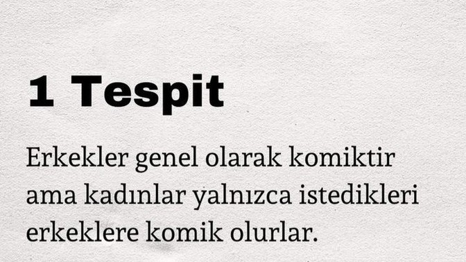 Erkekler genel olarak komik birimisiniz?