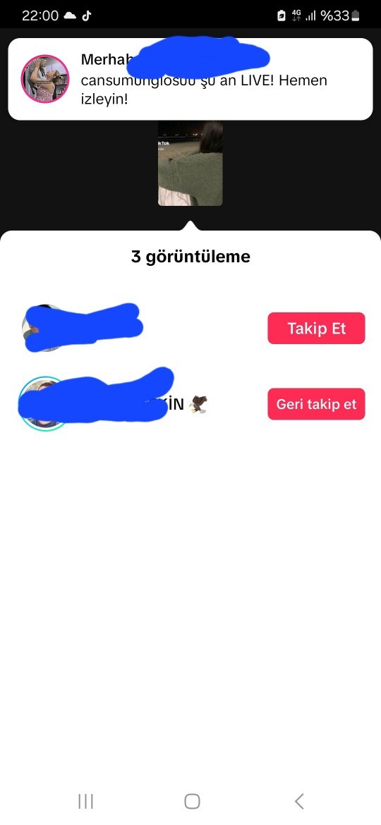 Tiktok hikayeme ekleme yaptım 3 kişi baktı yazıyor ama 2 kişiyi gösteriyor sadece neden?