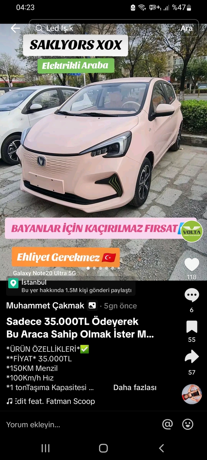 Voltanın böyle bi arabası var mı?
