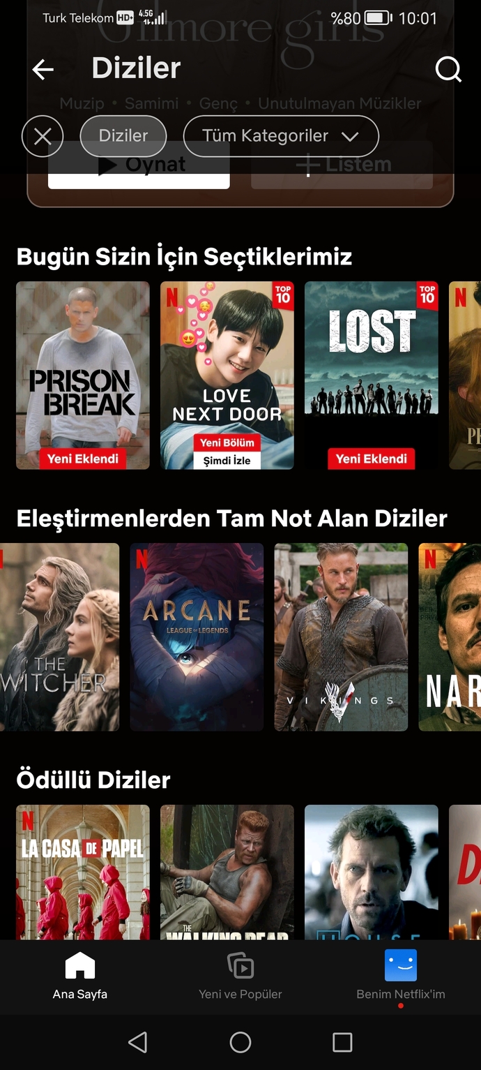 Bana netfilixten aşırı beğenilen ve kaliteli olan mini dizi önerir misiniz ?