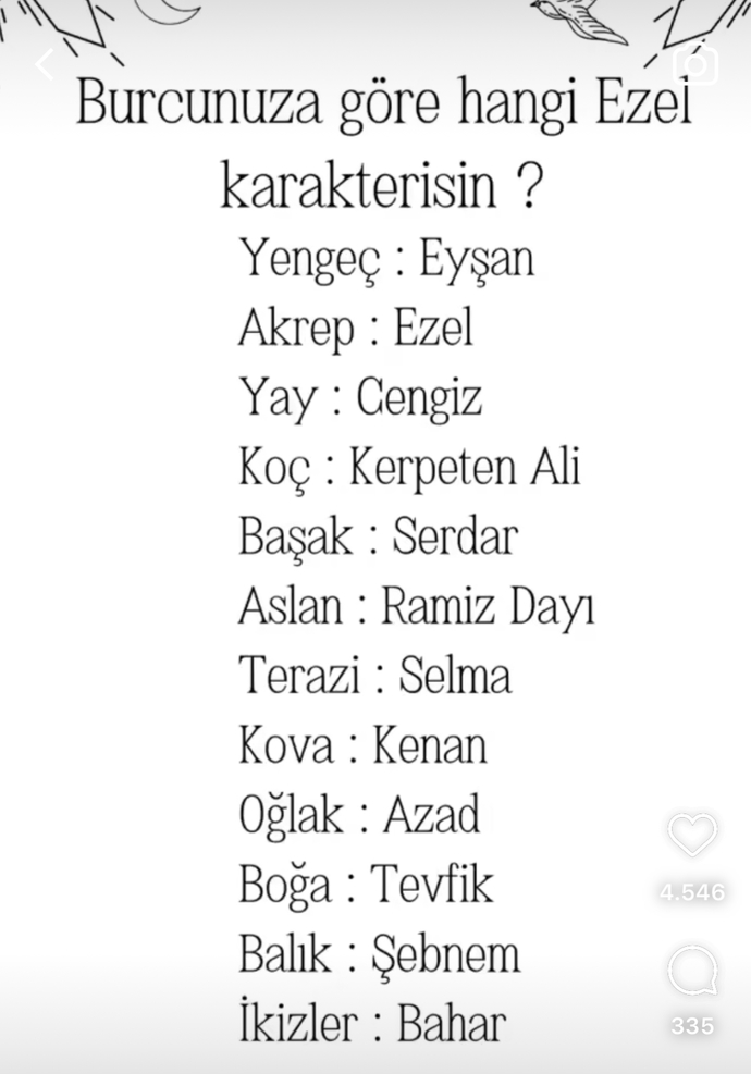 Burcunuza göre hangi Ezel karakterisiniz?