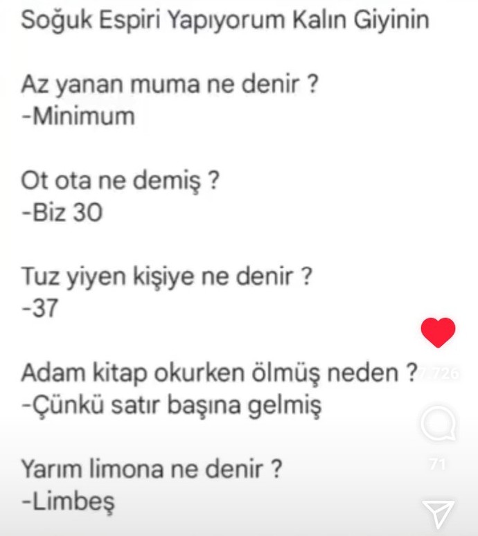 Maruz kaldığınız son soğuk espri neydi?