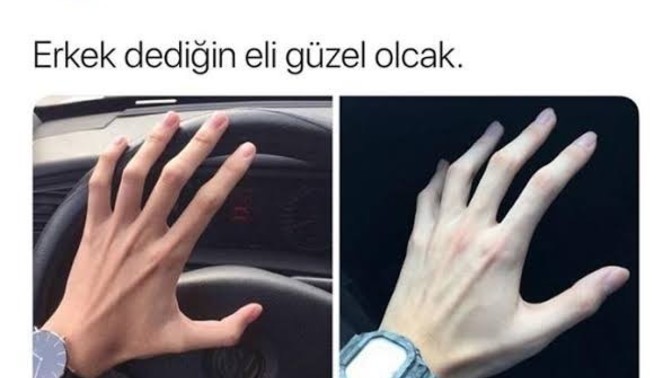 Erkek dediğin eli güzel ve parmakları ince mi olmalı sizcee?