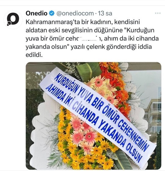 Sizi aldatan eski sevgilinizin düğününe böyle bir gönderme yapar mısınız?