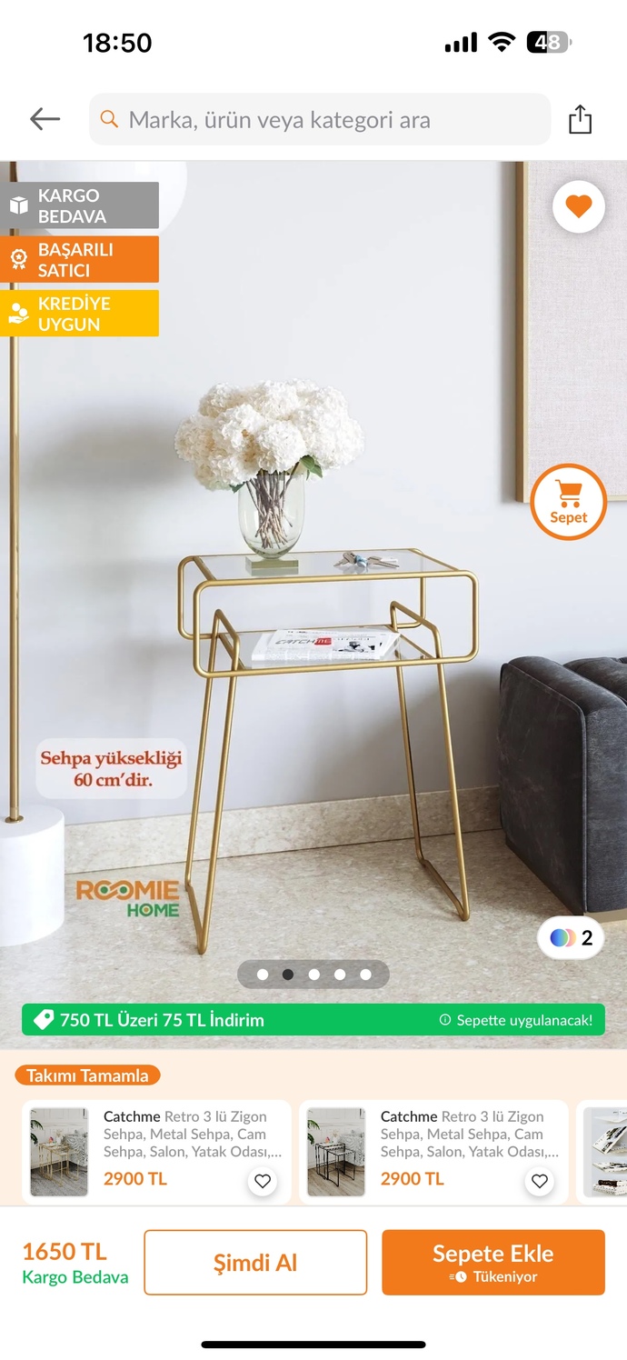 Sizce evimin bu köşesine hangi sehpa daha çok uyar?