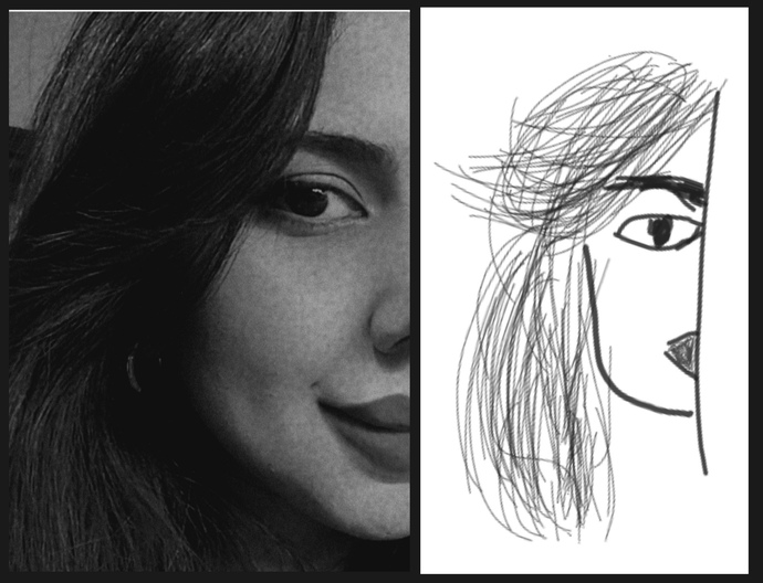 Bunu bi İtalyan ressam çizseydi beğenirdiniz ama ben yaptım nasıl olmuş? 🤭🤭🤭bence bi fark yok🤔🤔?