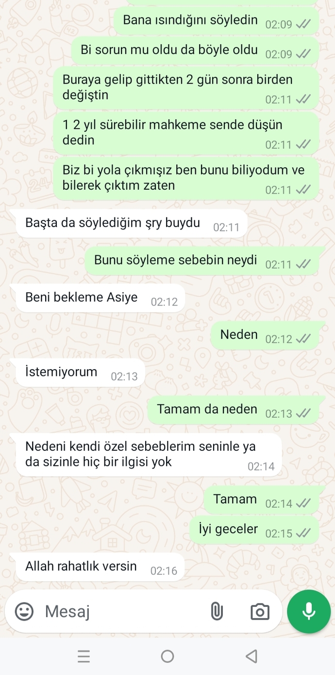 Numaramı silmemiş neden?