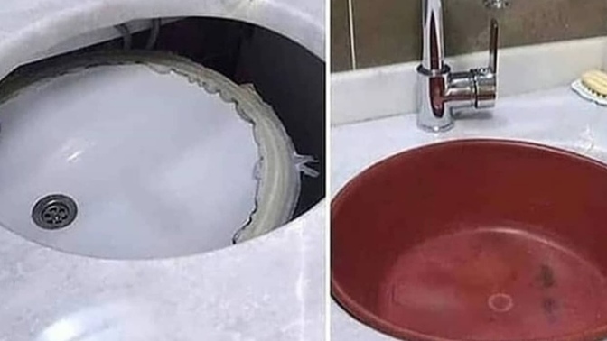 Evdeki lavabo kırıldı şimdilik leğen koydum inşallah anlaşılmıyordur🤔sizce belli oluyor mu?