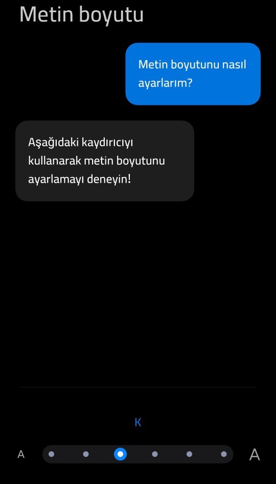 Telefonda hangi yazı boyutunu kullanıyorsunuz?
