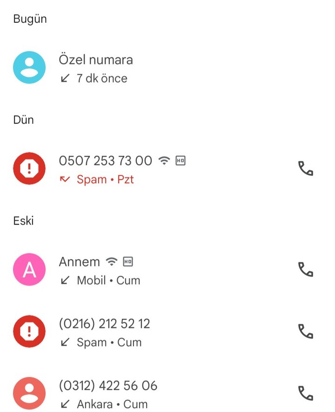 Beni tuhaf numaralar arıyor az önce de özel numara aradı sizce bu normal mi?