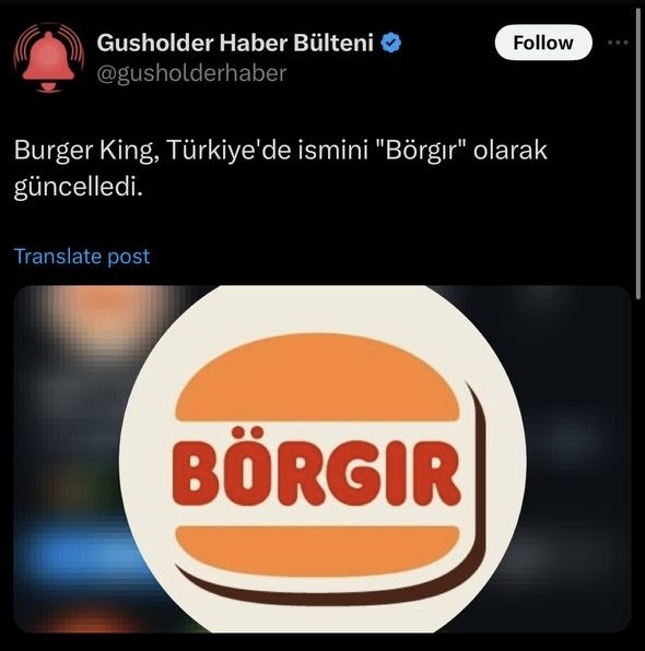 Burger King adını “Börgır” olarak değiştiriyor! Yeni adı nasıl olmuş, sevdiniz mi?