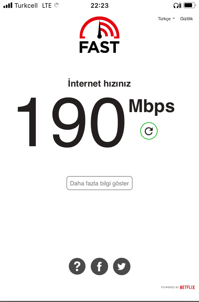Ev internetinizin hızı kaç Mbps?