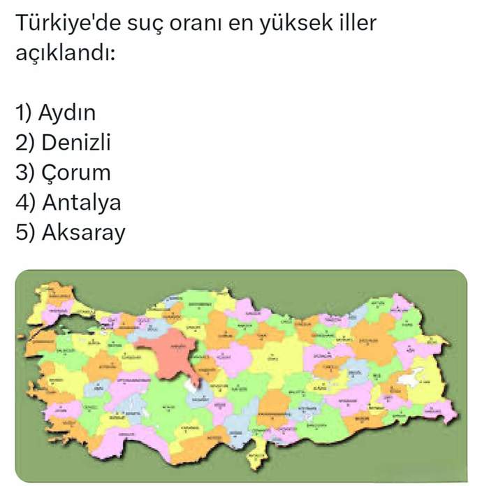 Türkiyenin en yüksek suç oranına sahip şehirleri açıklandı! Sıralamada hata var mı sizce?