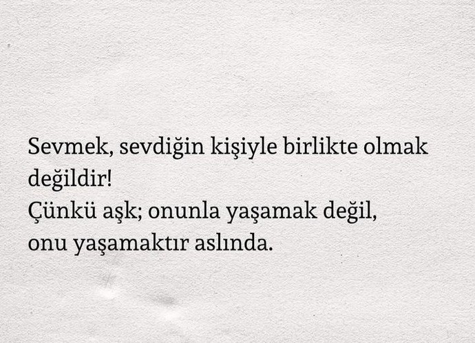 Sizce sevmek sevdiğin kişiyle mi beraber olmaktır?