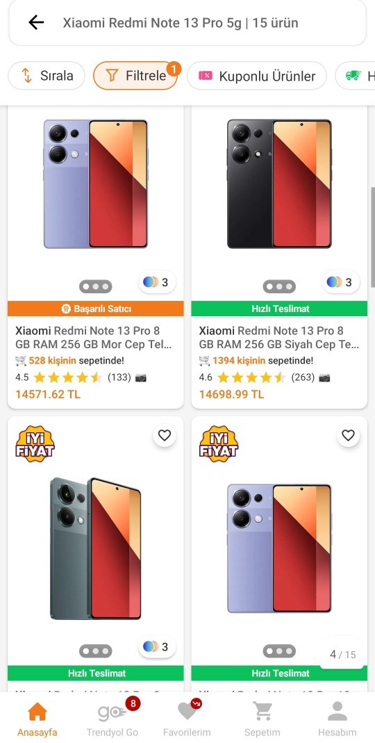 Trendyoldan cep telefonu satın alınır mı?