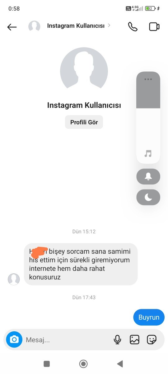 Biri boyle mesaj atip sonrada hesabini dondurmus ne demek istemis olabilir?