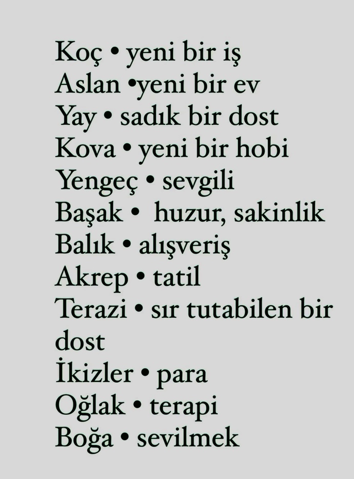 Senin neye ihtiyacın var?