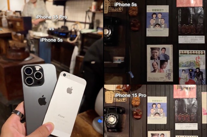 İPhone 15 Pro ve 5s kameralarının arasındaki ton farkı sosyal medyada gündem oldu. Sizce iPhone yıllar içerisinde gelişmiş mi?