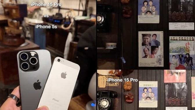 İPhone 15 Pro ve 5s kameralarının arasındaki ton farkı sosyal medyada gündem oldu. Sizce iPhone yıllar içerisinde gelişmiş mi?