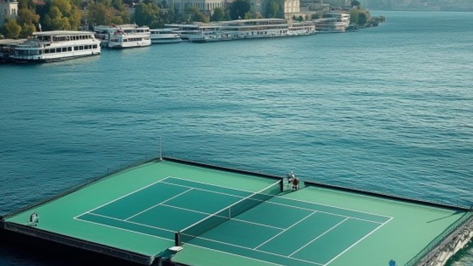Denizin ortasında tenis 🎾 oynanır mı?