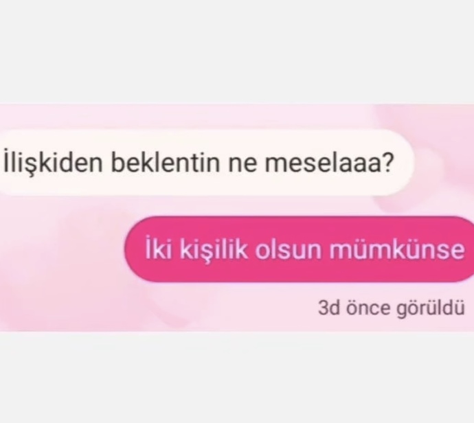 İlişkiden beklentin nedir?
