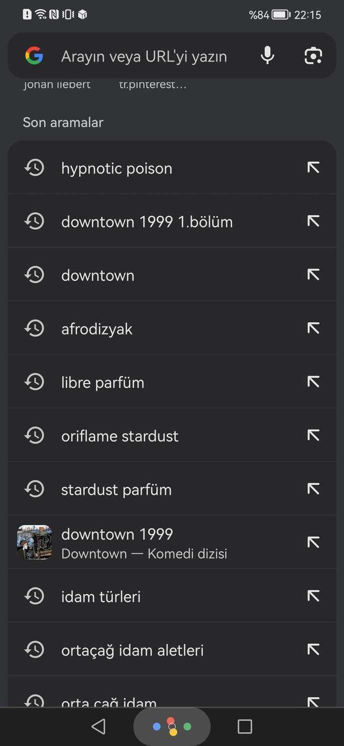 Google'da en son ne aradın?