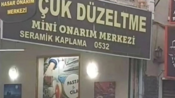 BÖyle de dükkan panosu olur mu?