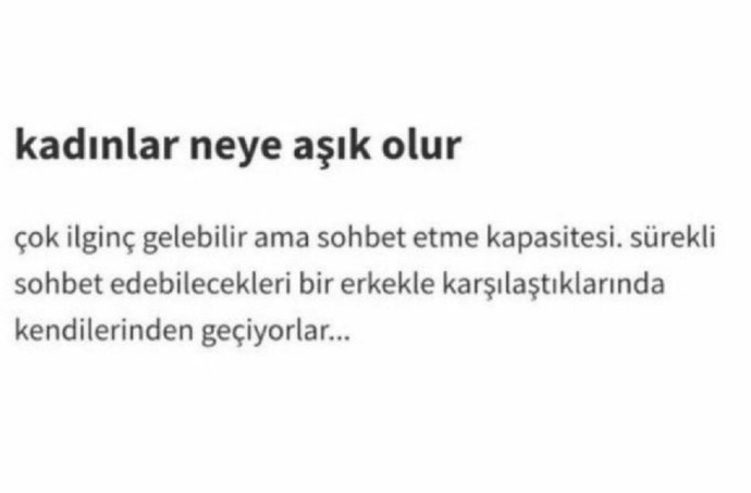 Kızlar neye aşık oluyorsunuz?