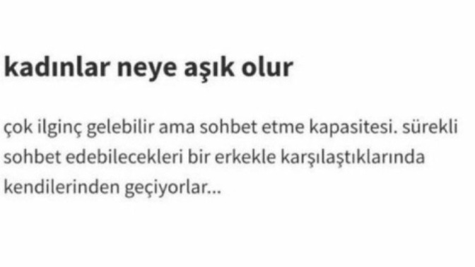 Kızlar neye aşık oluyorsunuz?