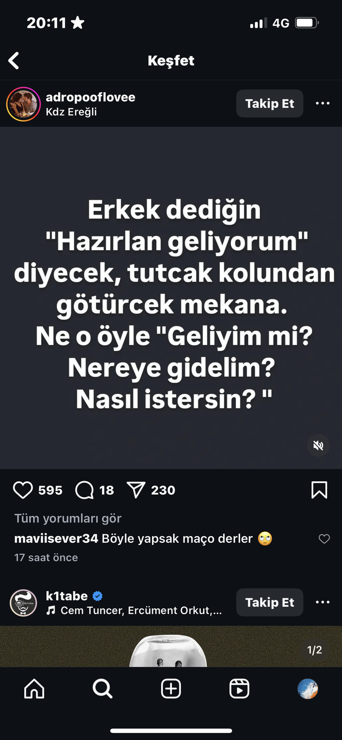 Böyle yaparsak maço demez mi kızlar?
